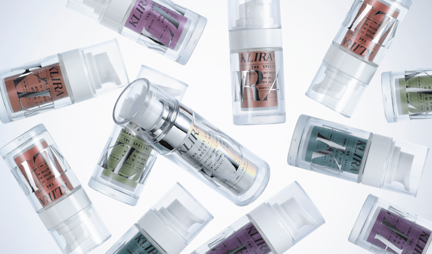 Klira Skincare bottles - Personalised Skincare