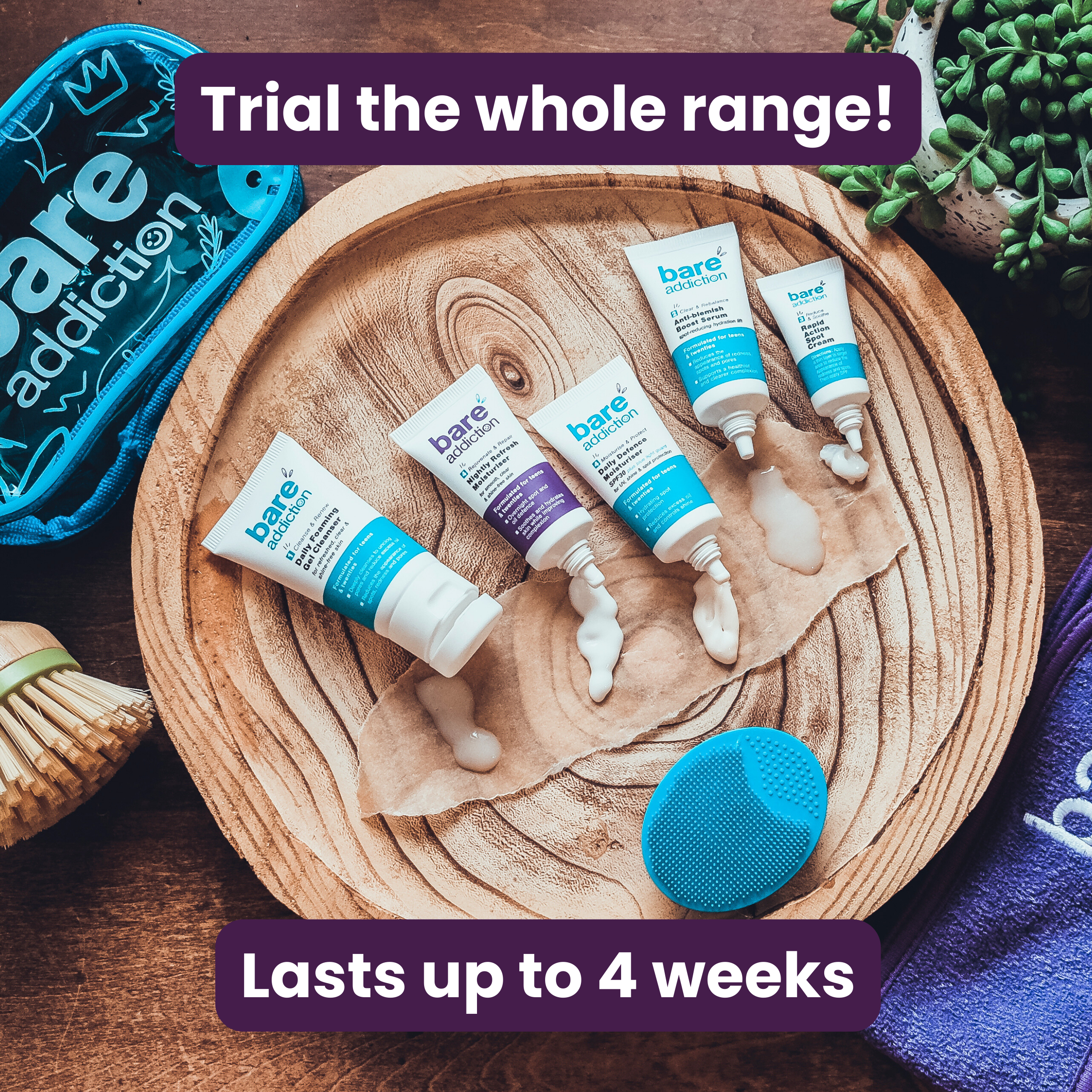 Trial the whole range! Lasts up to 4 weeks